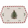 Kitchen & Dining Room * | Spode Christmas Tree 12In Peppermint Dessert Tray Home