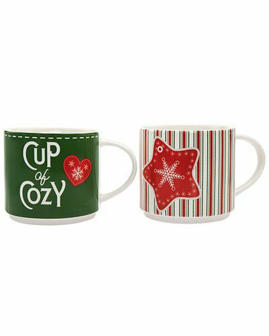 Kitchen & Dining Room * | Christmas Cozy Stacking Mug (Set Of 2) Home