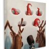 Mirrors & Wall Art * | Holiday Whack An Elf Christmas Reindeer Humor Wall Art Home