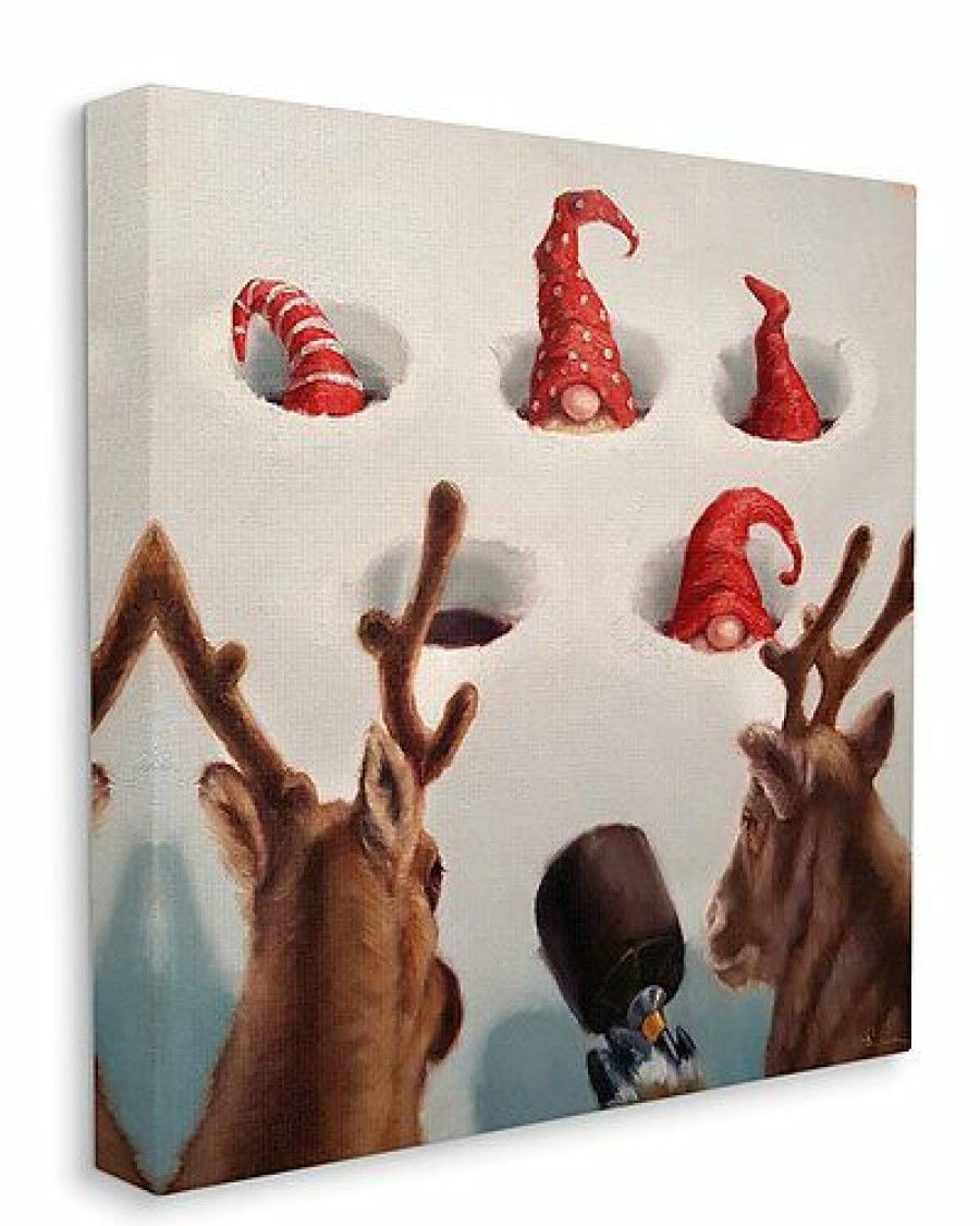 Mirrors & Wall Art * | Holiday Whack An Elf Christmas Reindeer Humor Wall Art Home