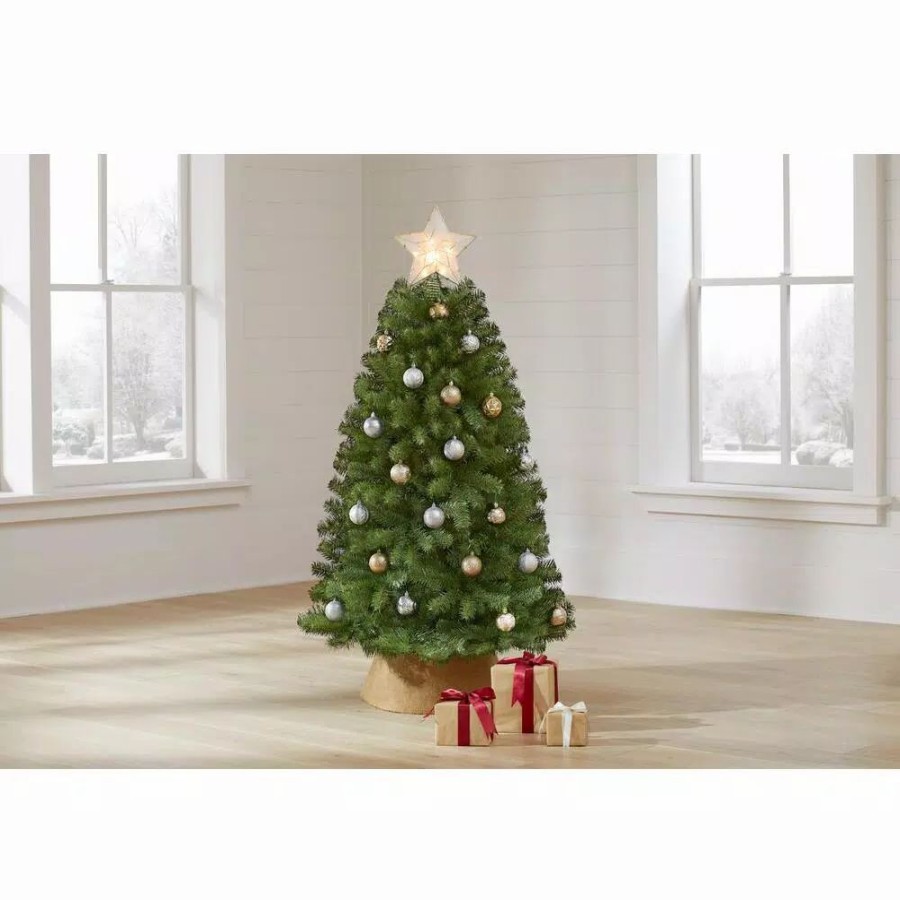 Christmas Trees * | Home Accents Holiday 4.5 Ft. North Valley Spruce Unlit Artificial Christmas Tree