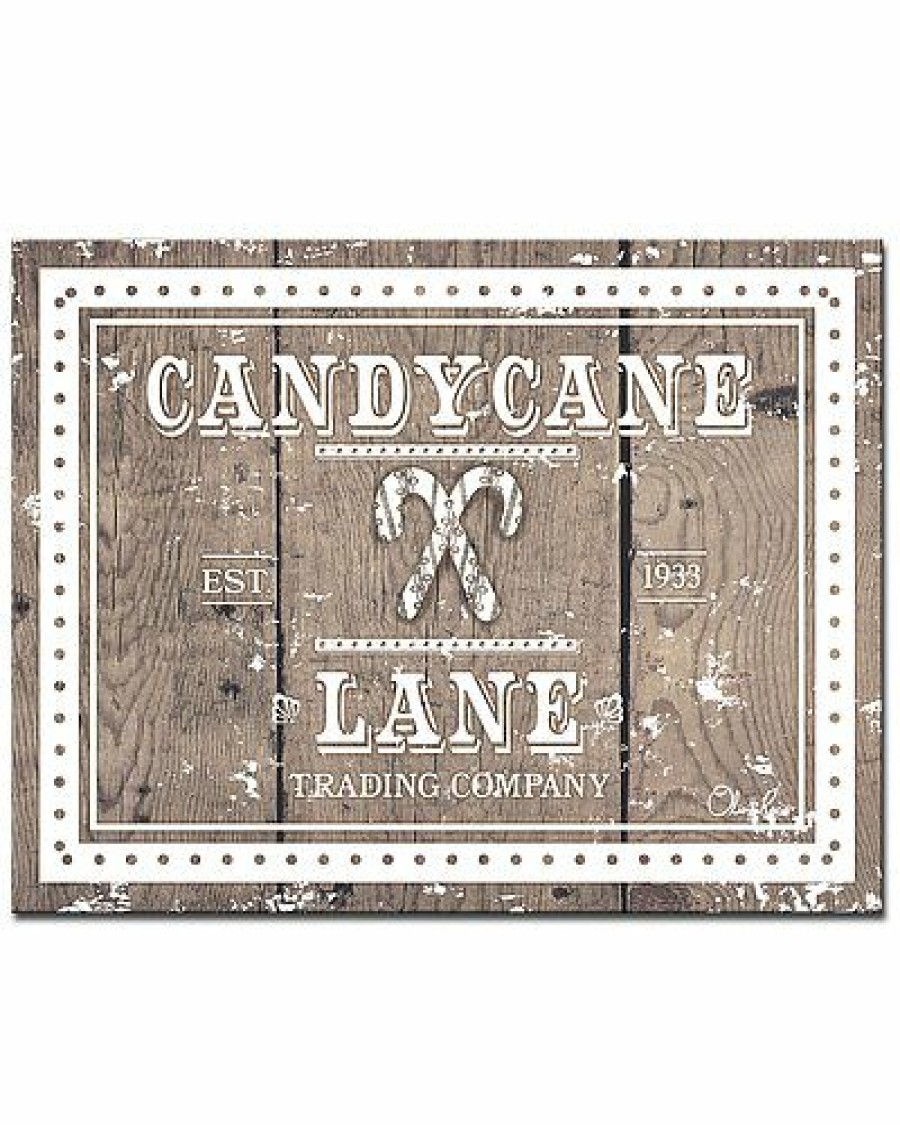 Mirrors & Wall Art * | Christmas Candycane Lane Wrapped Canvas Wall Art By Olivia Rose Home