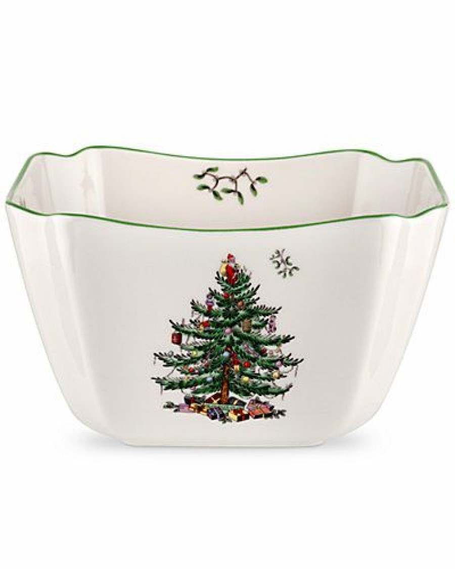 Kitchen & Dining Room * | Spode "Christmas Tree" 6.75In Small Square Bowl Home