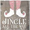 Mirrors & Wall Art * | Christmas Jingle All The Way Wrapped Canvas Wall Art By Olivia Rose Home