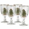 Kitchen & Dining Room * | Spode Christmas Tree Set Of 4 Pedestal Goblets Home