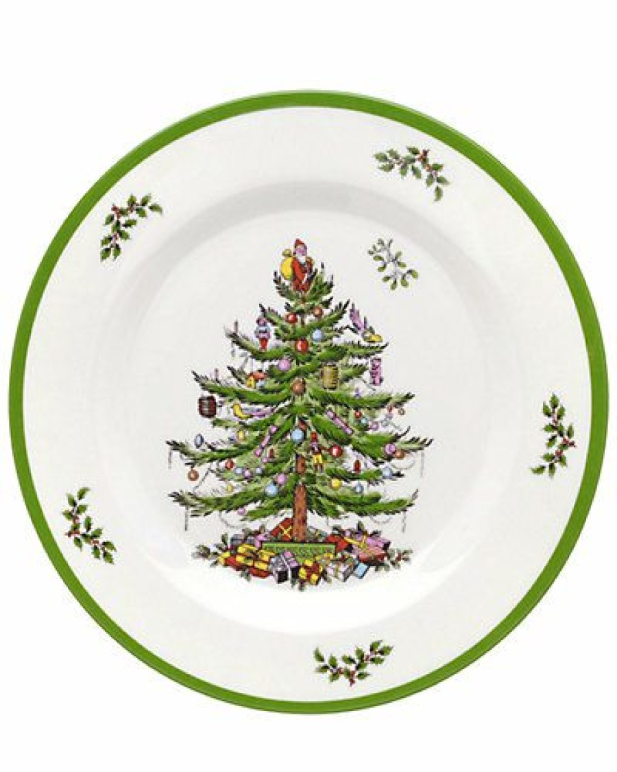 Kitchen & Dining Room * | Spode Christmas Tree Set Of 4 Melamine Salad Plates Home