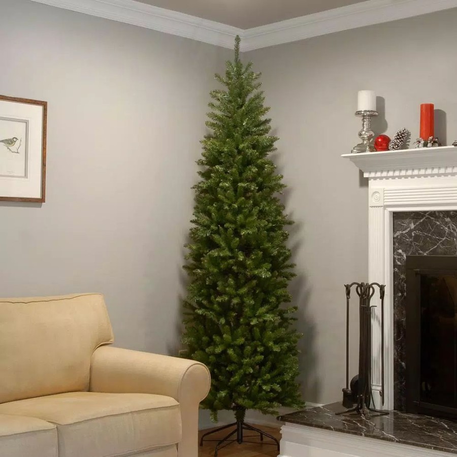 Christmas Trees * | National Tree Company 7 Ft. Kingswood Fir Pencil Hinged Artificial Christmas Tree