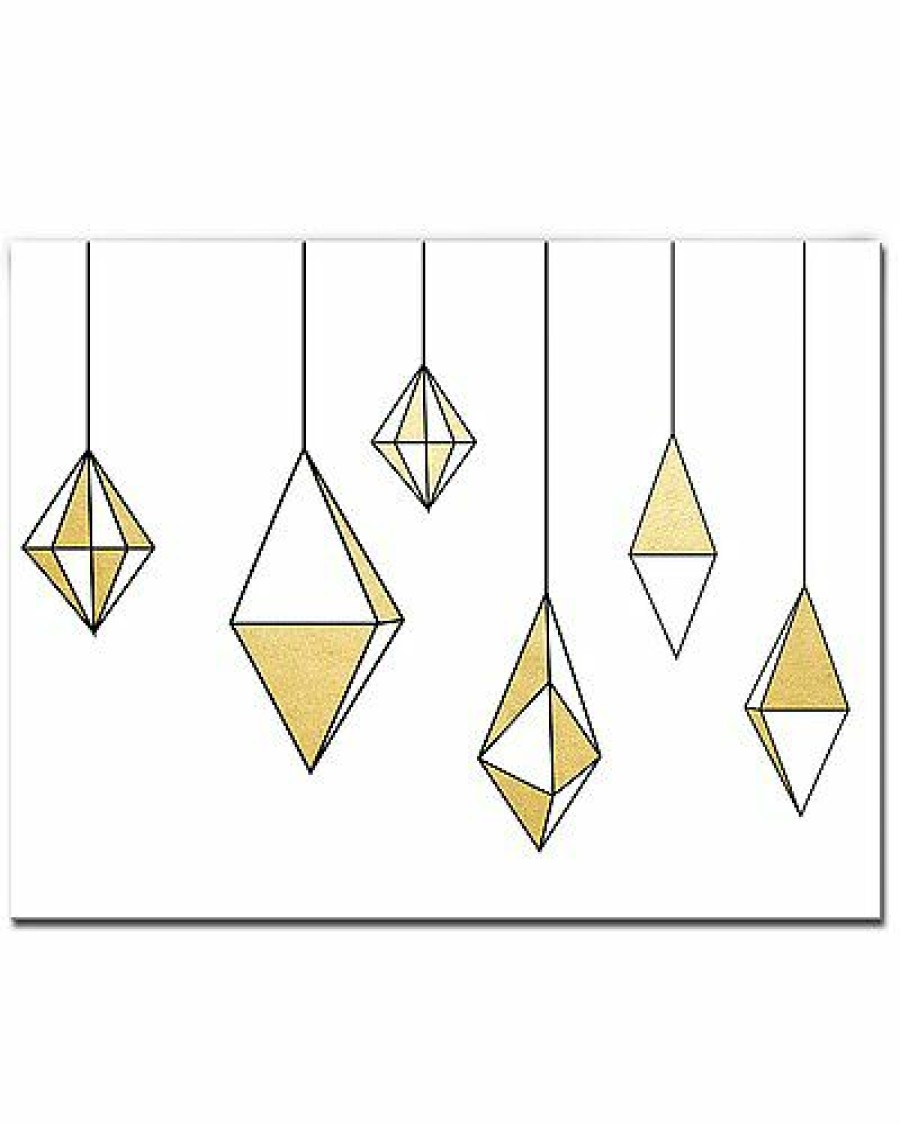 Mirrors & Wall Art * | Glam Dangles Wrapped Canvas Christmas Wall Art By Chichi Decor Home