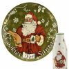 Kitchen & Dining Room * | Spode Christmas Tree 2Pc Cookies For Santa Plate & Bottle Home