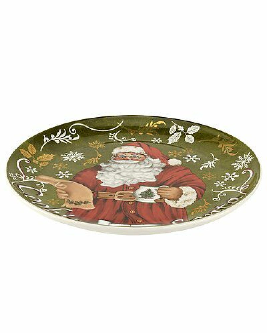 Kitchen & Dining Room * | Spode Christmas Tree 2Pc Cookies For Santa Plate & Bottle Home