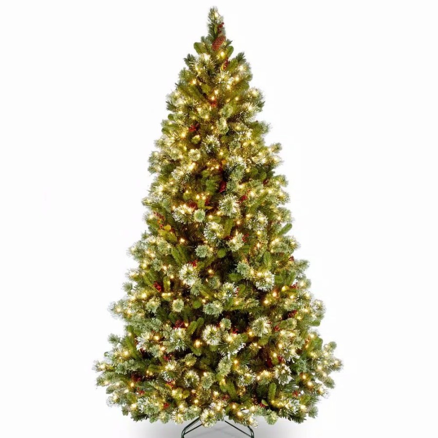 Christmas Trees * | National Tree Company 6.5 Ft. Wintry Pine Medium Artificial Christmas Tree With Clear Lights