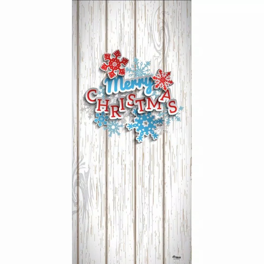 Outdoor Christmas Decorations * | My Door Decor 7 Ft. X 8 Ft. Ugly Christmas Sweater Merry Christmas-Christmas Garage Door Decor Mural For Single Car Garage