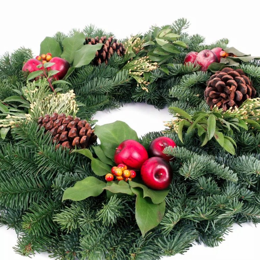 Christmas Greenery * | Van Zyverden 24 In. Live Fresh Cut Pacific Northwest Countryside Christmas Wreath