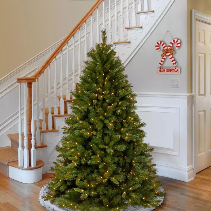 Christmas Trees * | National Tree Company 7-1/2 Ft. Winchester Pine Hinged Artificial Christmas Tree With 500 Clear Lights