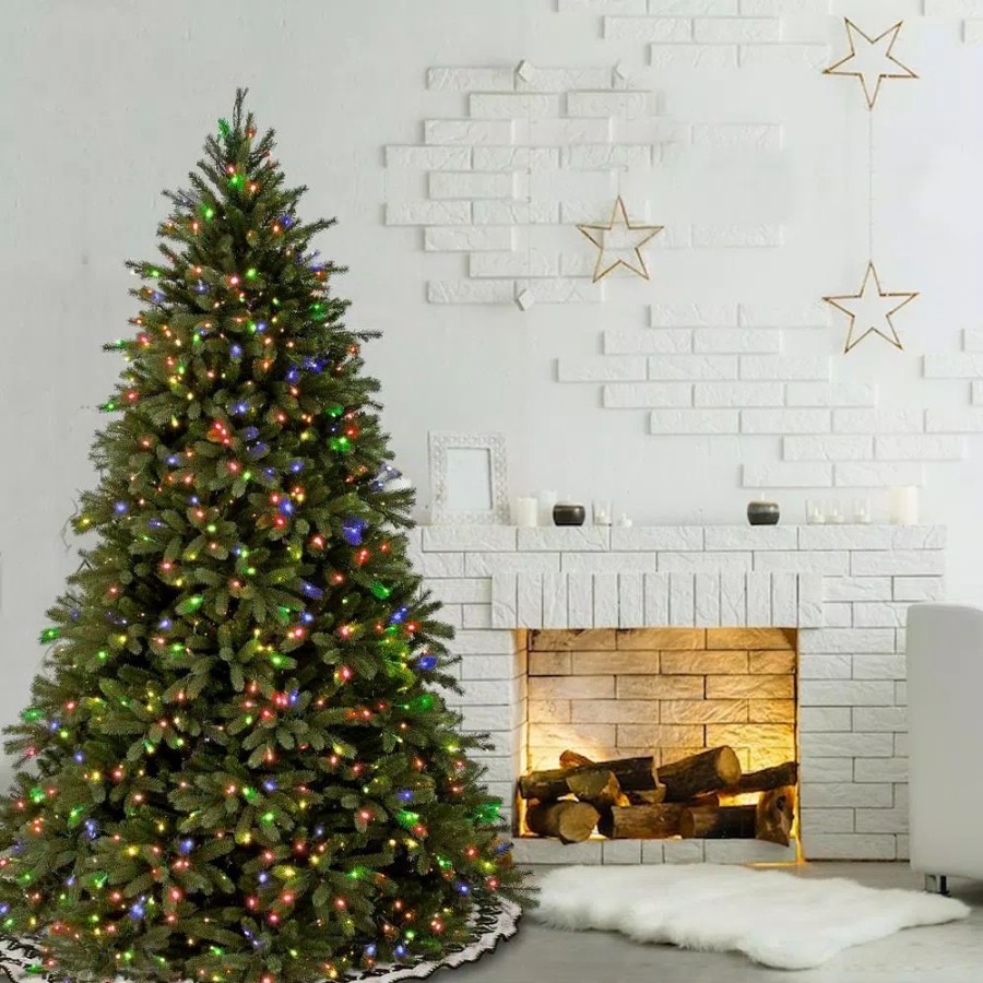 Christmas Trees * | National Tree Company 9 Ft. Jersey Fraser Fir Artificial Christmas Tree With Multicolor Lights