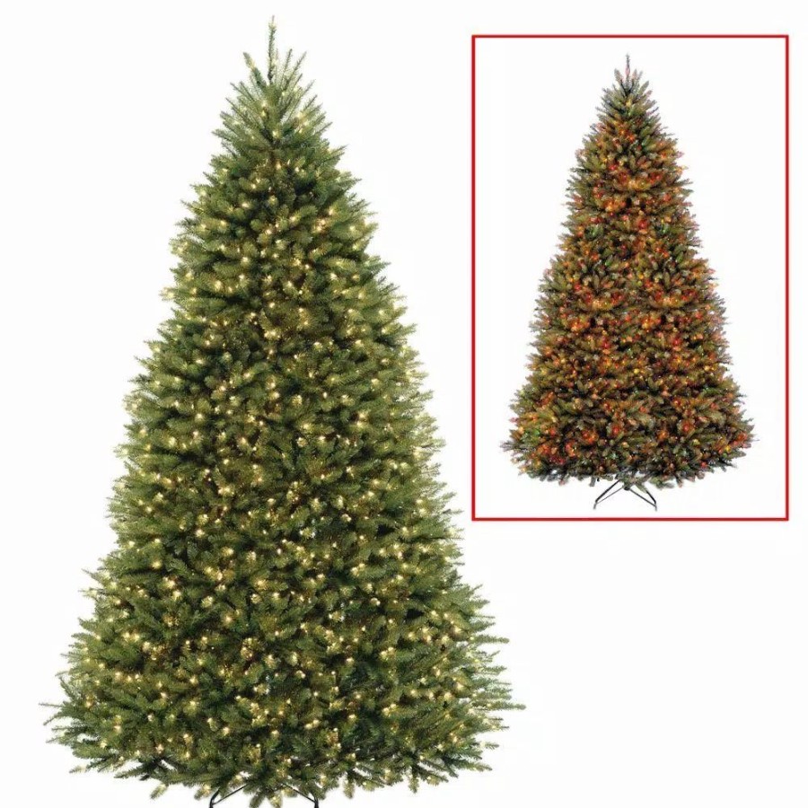 Christmas Trees * | National Tree Company 9 Ft. Dunhill Fir Artificial Christmas Tree With Dual Color Led Lights