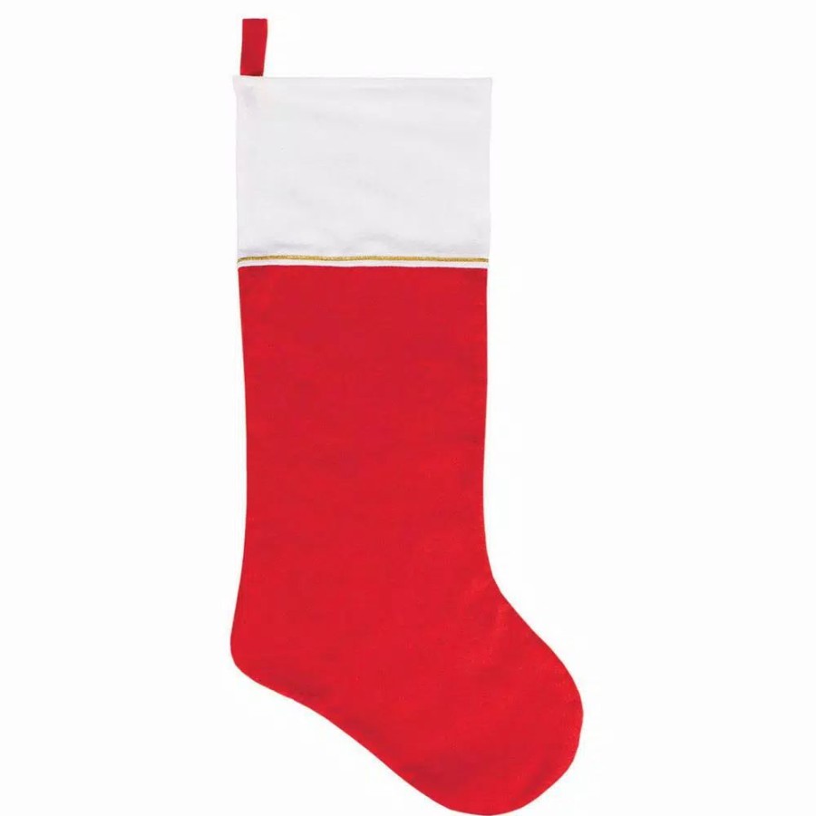 Indoor Christmas Decorations * | Amscan 33 In. X 11.5 In. Felt Christmas Stocking (5-Pack)