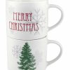 Kitchen & Dining Room * | Merry Christmas Stacking Mugs (Set Of 2) Home