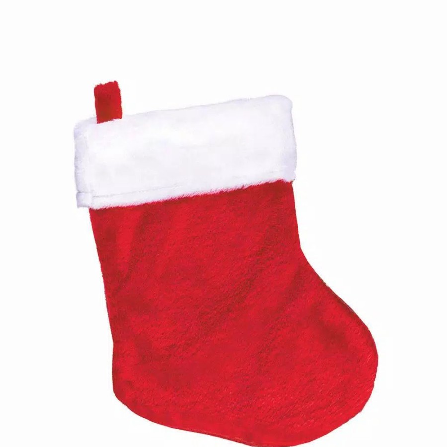 Indoor Christmas Decorations * | Amscan 5 In. X 2.5 In. Plush Christmas Stockings (13-Pack)