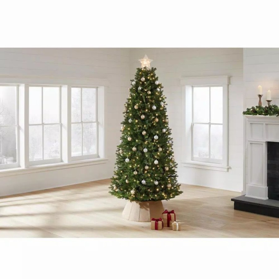 Christmas Trees * | Home Decorators Collection 7.5 Ft Lachlan Balsam Fir Slim Led Pre-Lit Artificial Christmas Tree With 460 Color Changing Lights With 7 Functions