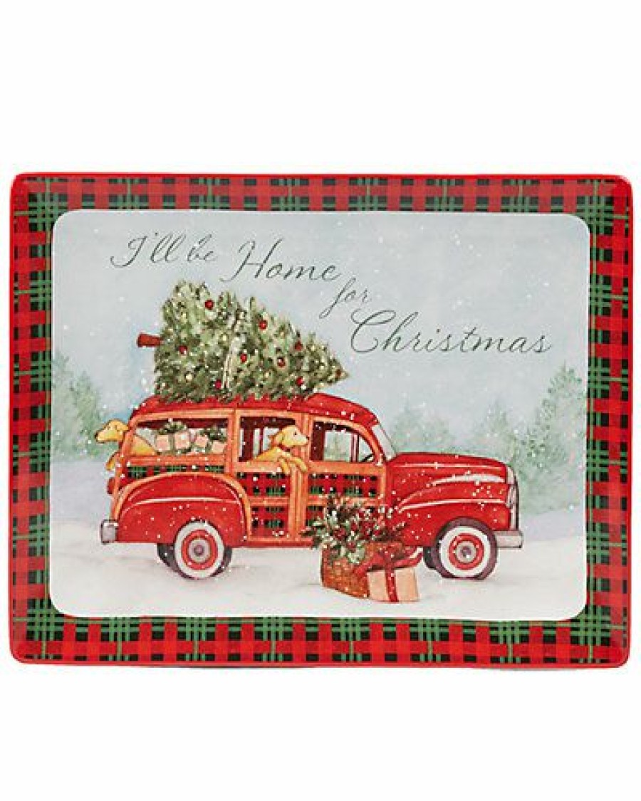 Kitchen & Dining Room * | Home For Christmas Rectangular Platter