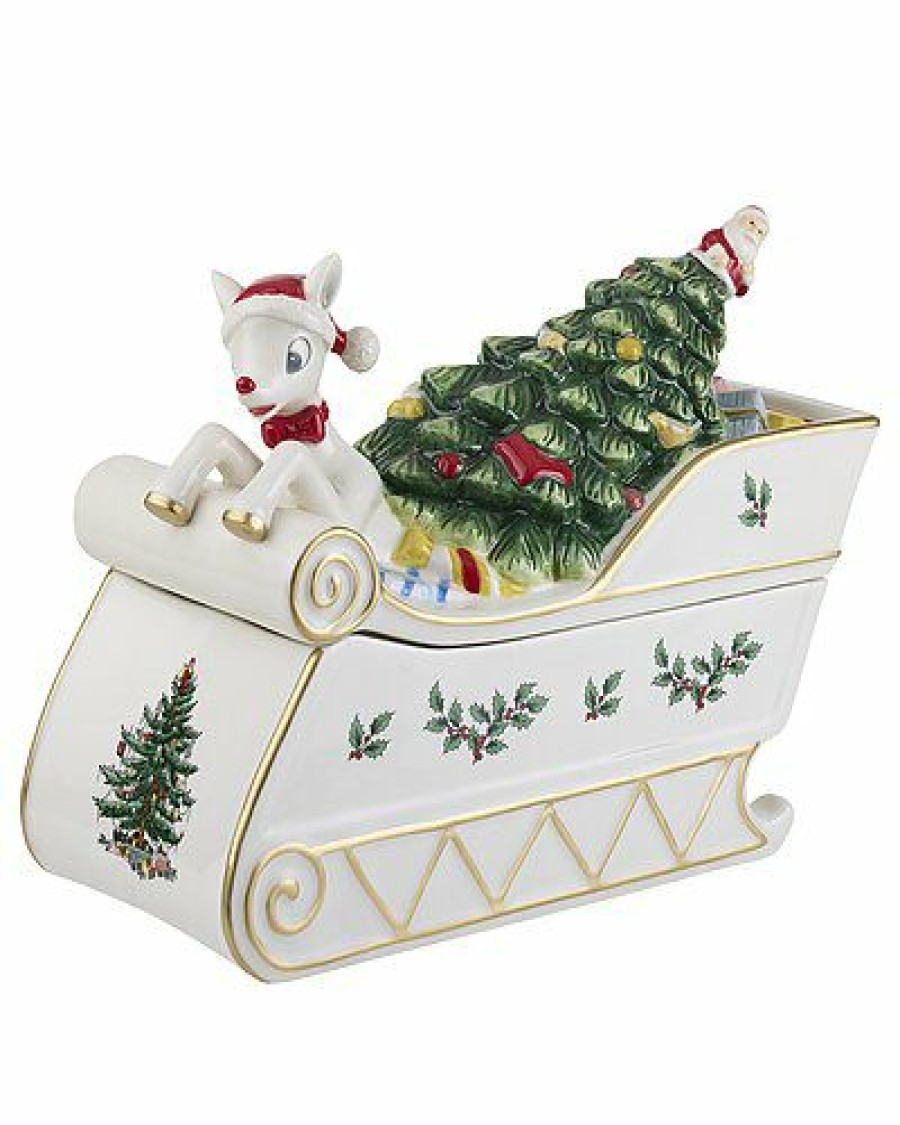 Kitchen & Dining Room * | Spode Christmas Tree Rudolph Cookie Jar Home