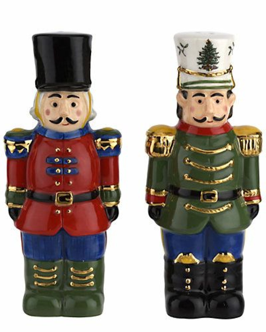 Kitchen & Dining Room * | Spode Christmas Tree Nutcracker Salt & Pepper Set Home