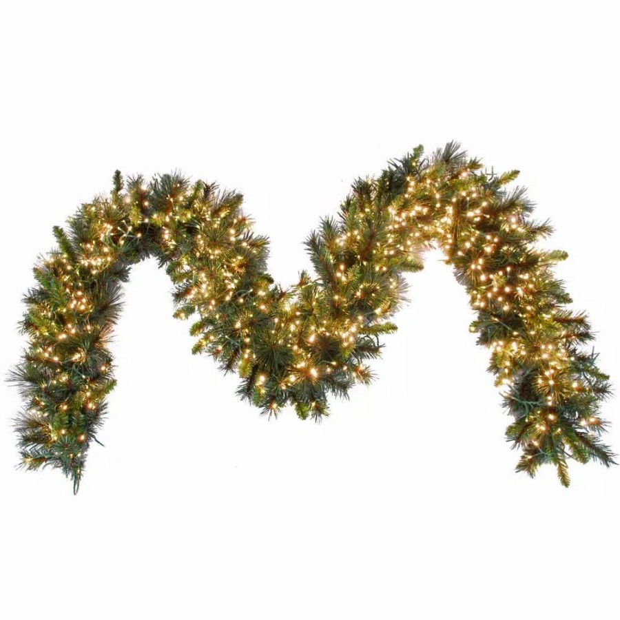 Christmas Greenery * | Fraser Hill Farm 9 Ft. Pre-Lit Artificial Christmas Garland With Special Lighting Effects