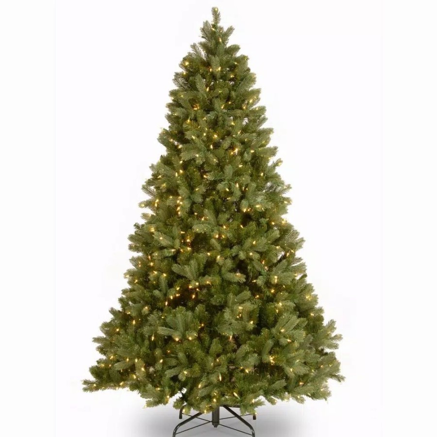 Christmas Trees * | National Tree Company 7.5 Ft. Pre-Lit Green Douglas Fir Down Swept Artificial Christmas Tree With Clear Lights