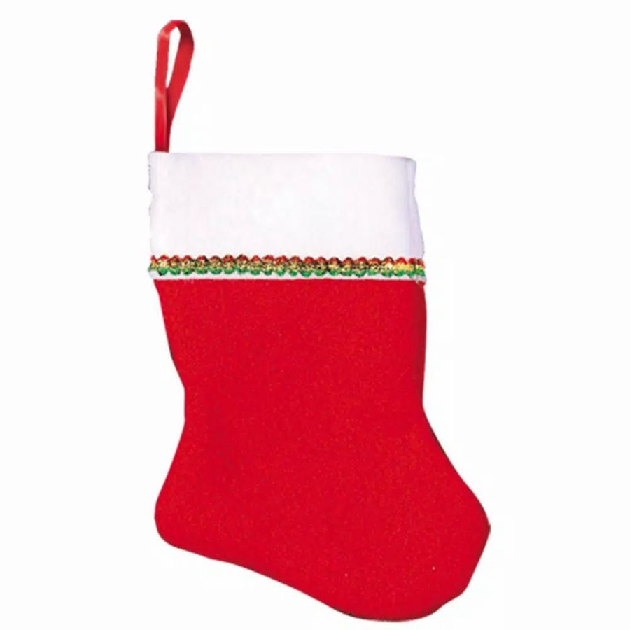 Indoor Christmas Decorations * | Amscan 4.25 In. X 3 In. Felt Christmas Stockings (6-Count, 4-Pack)