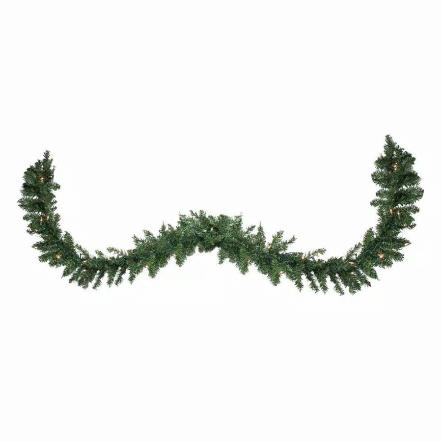 Christmas Greenery * | Northlight 108 In. Pre-Lit Buffalo Fir Artificial Christmas Garland With Clear Lights