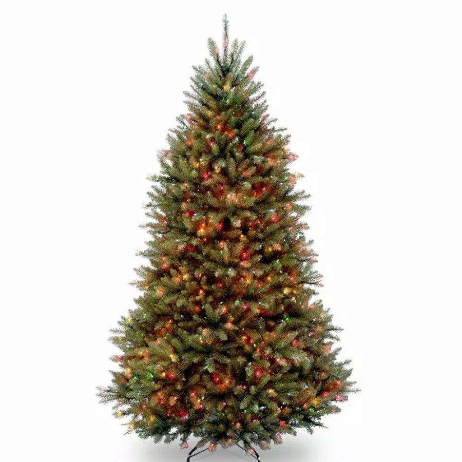 Christmas Trees * | National Tree Company 7 Ft. Dunhill Fir Artificial Christmas Tree With Multicolor Lights