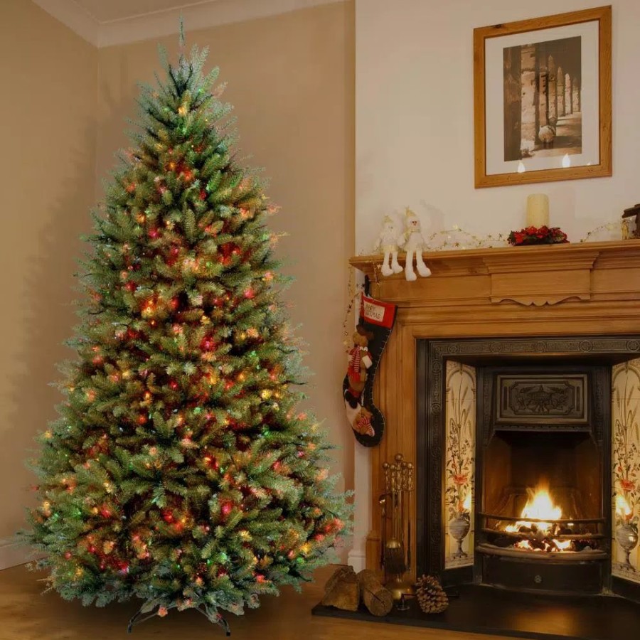 Christmas Trees * | National Tree Company 7 Ft. Dunhill Fir Artificial Christmas Tree With Multicolor Lights