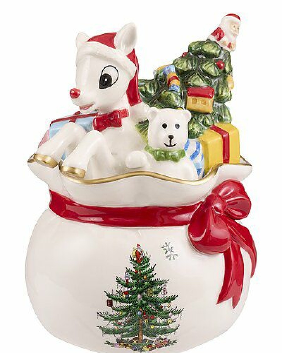 Kitchen & Dining Room * | Spode Christmas Tree Rudolph Candy Bowl Home