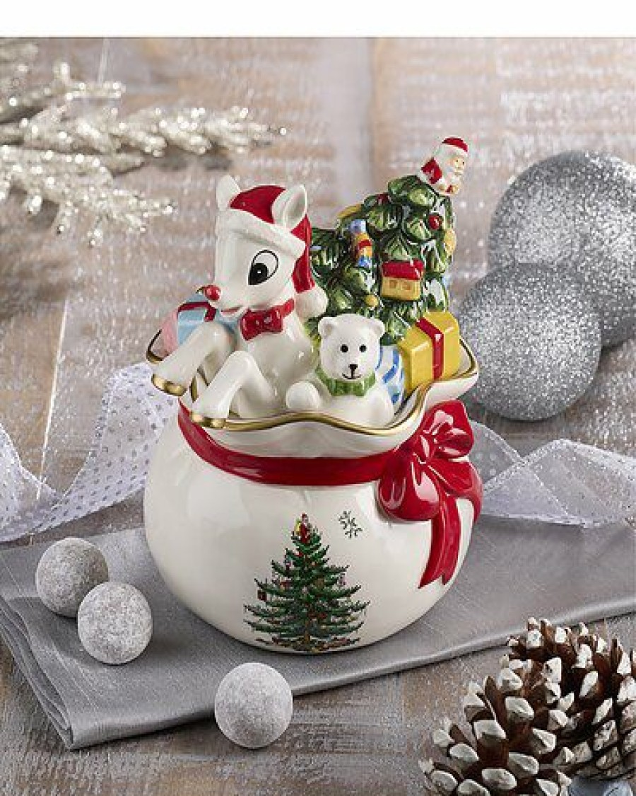 Kitchen & Dining Room * | Spode Christmas Tree Rudolph Candy Bowl Home