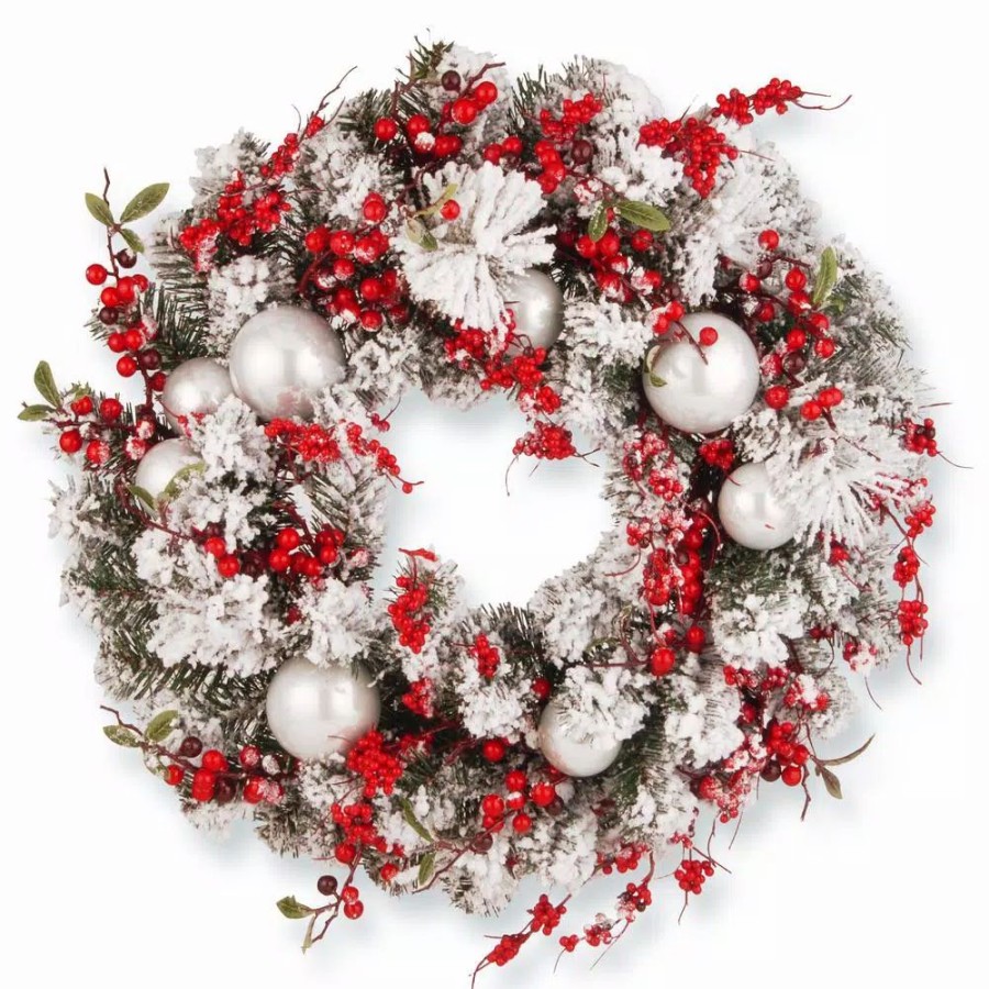 Christmas Greenery * | National Tree Company 24 In. Christmas Artificial Wreath