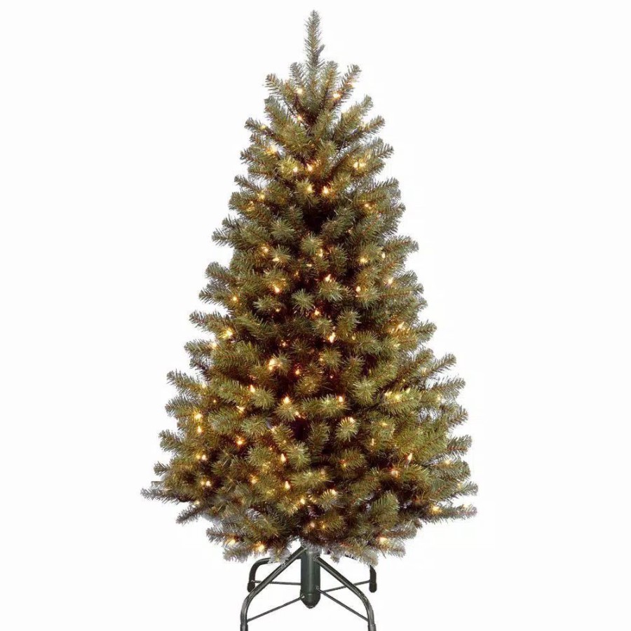 Christmas Trees * | Home Accents Holiday 4.5 Ft North Valley Spruce Artificial Christmas Tree With 200 White Mini Lights