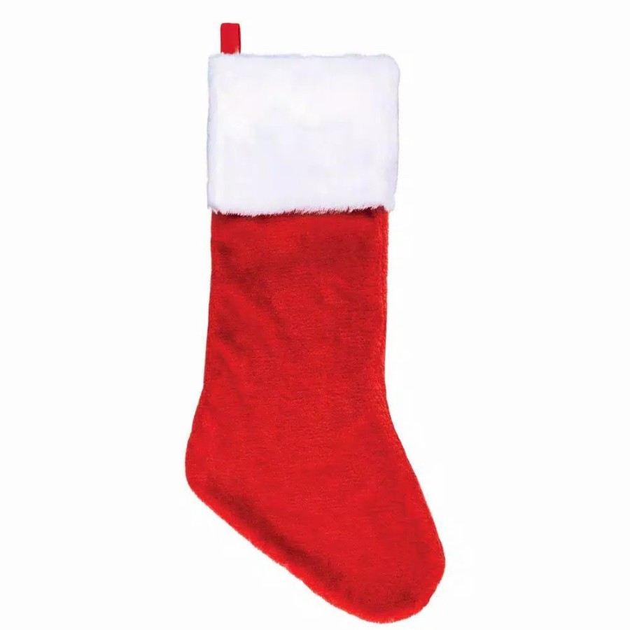 Indoor Christmas Decorations * | Amscan 32 In. Plush Christmas Jumbo Stockings (2-Pack)