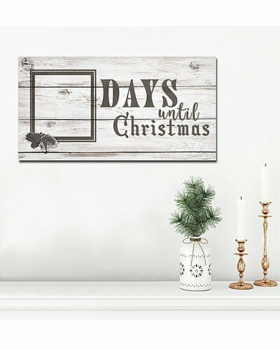 Mirrors & Wall Art * | Days Til Christmas Artplexi Dry-Erase Advent Calendar By Olivia Rose Home