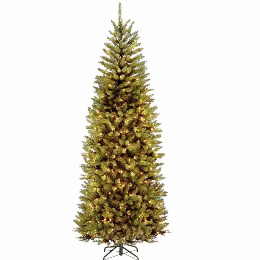 Christmas Trees * | National Tree Company 7.5 Ft. Powerconnect Kingswood Fir Slim Artificial Christmas Tree With Dual Color Led Lights