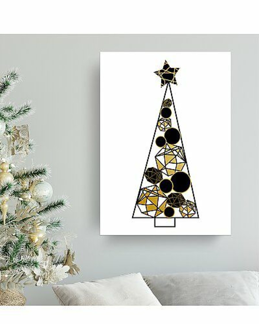 Mirrors & Wall Art * | Glam Tree Wrapped Canvas Christmas Wall Art By Chichi Decor Home