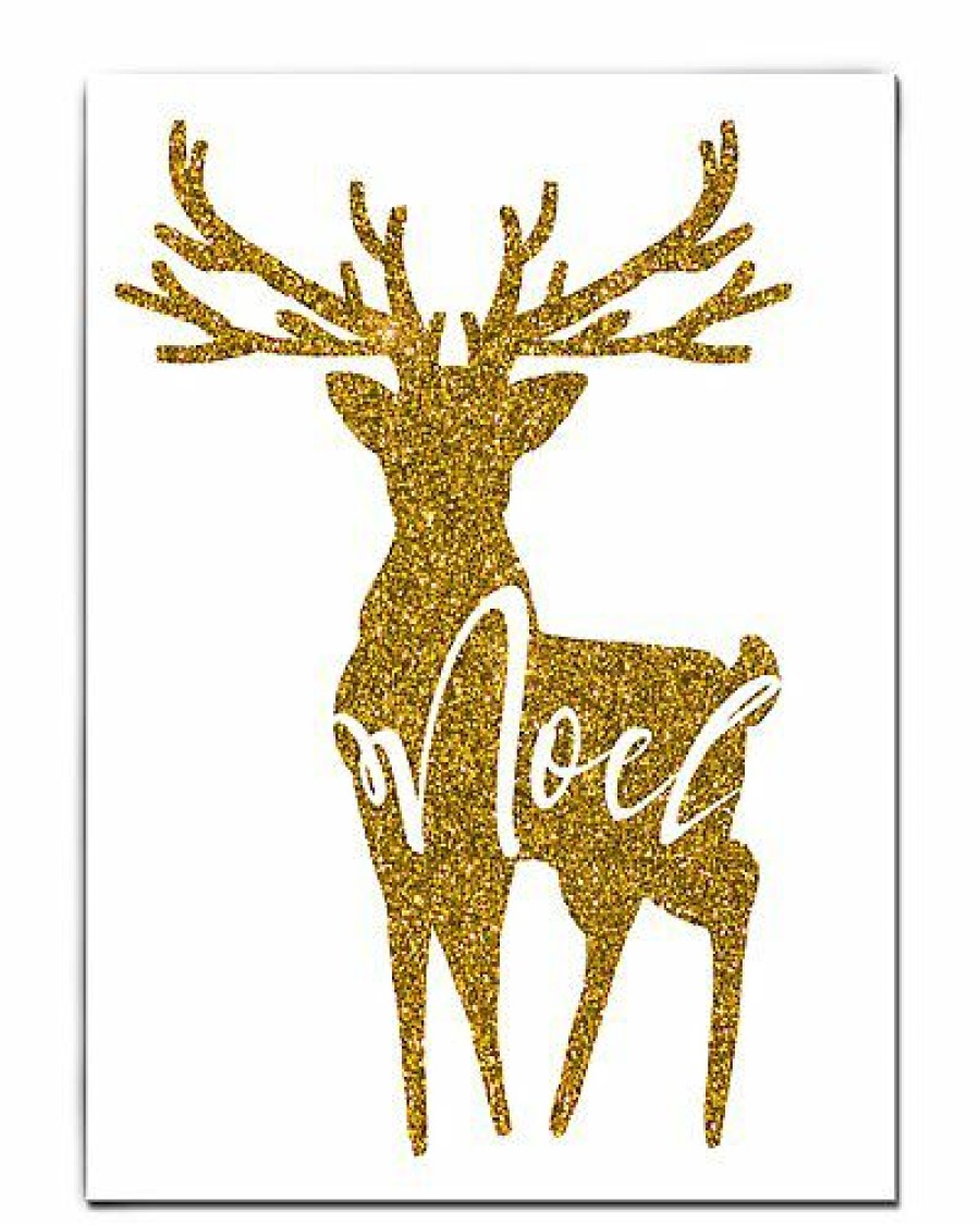 Mirrors & Wall Art * | Glam Noel Wrapped Canvas Christmas Wall Art By Chichi Decor Home