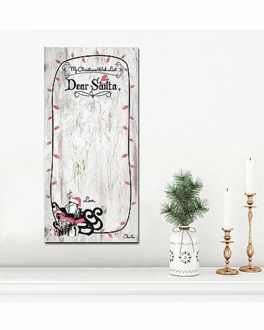 Mirrors & Wall Art * | Christmas List Artplexi Dry-Erase Memo Board Wall Art By Olivia Rose Home