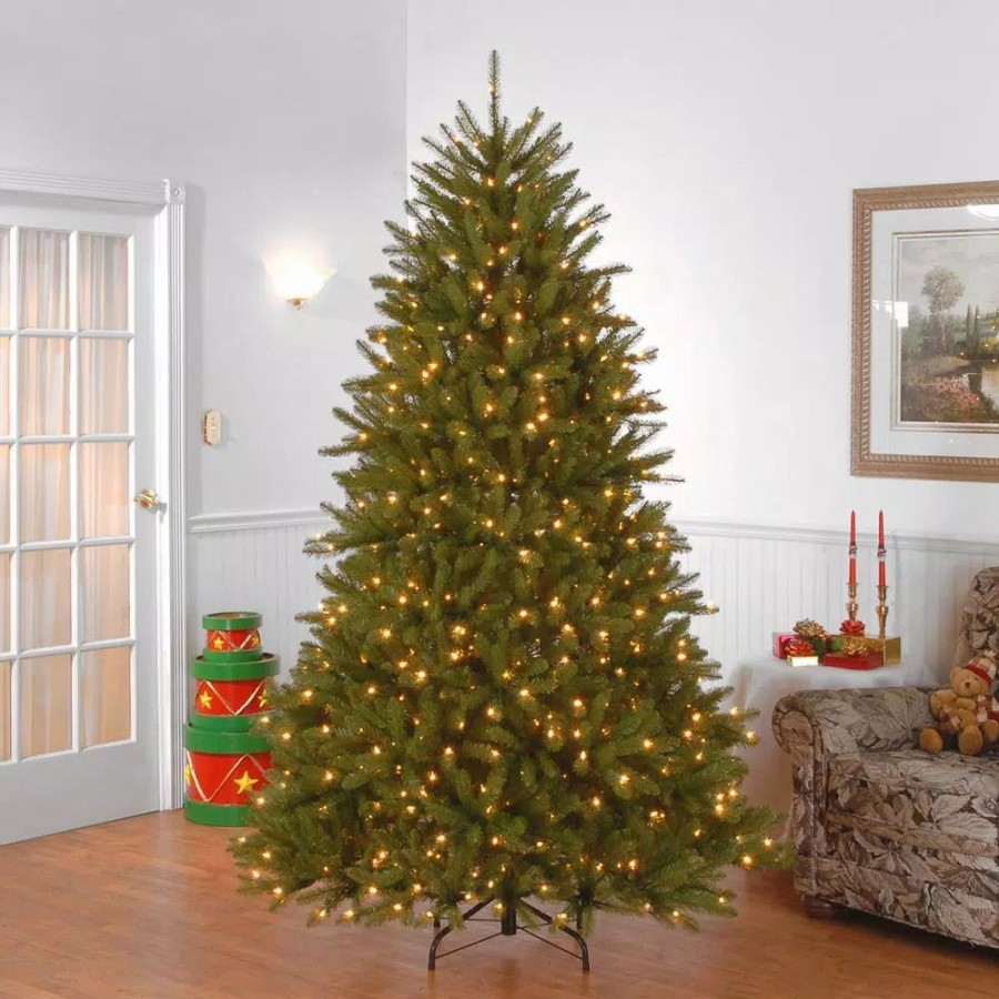 Christmas Trees * | National Tree Company 7 Ft. Dunhill Fir Artificial Christmas Tree With Clear Lights