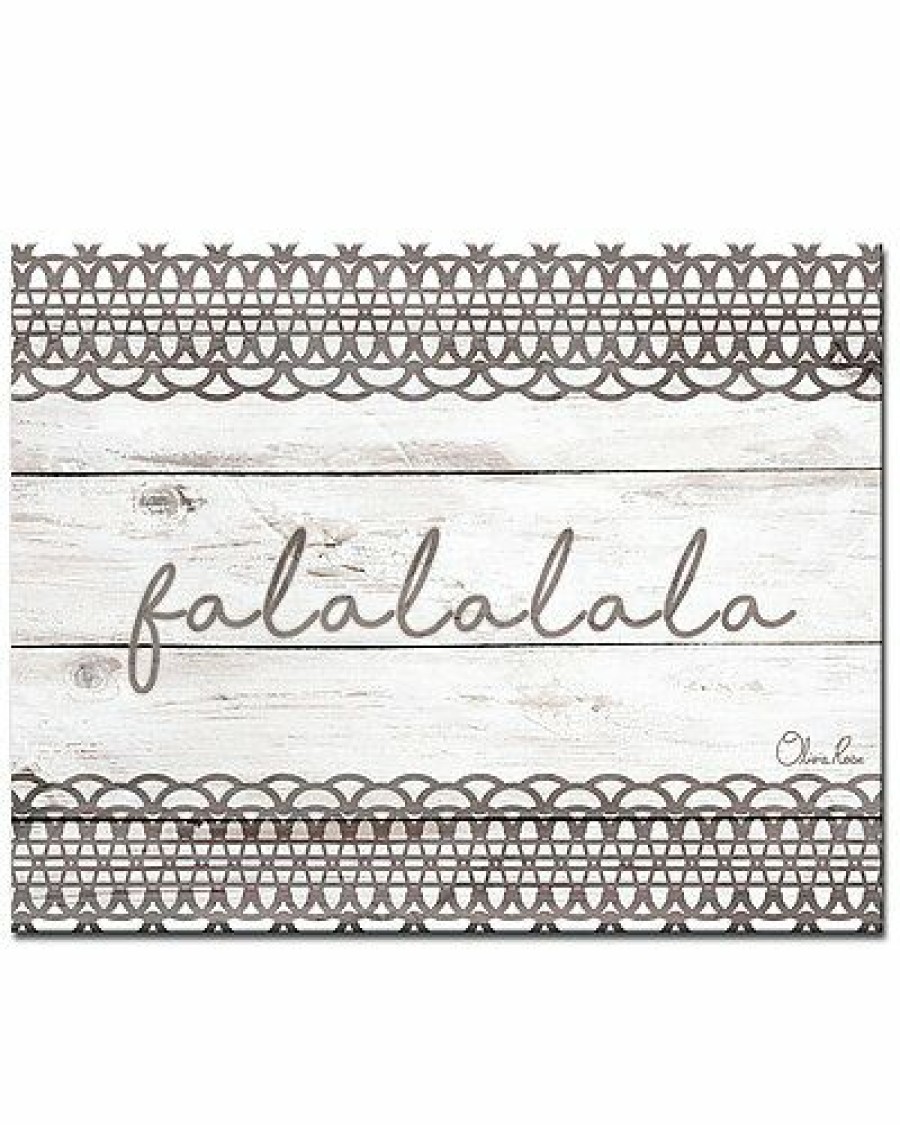 Mirrors & Wall Art * | Christmas Falala Wrapped Canvas Wall Art By Olivia Rose Home