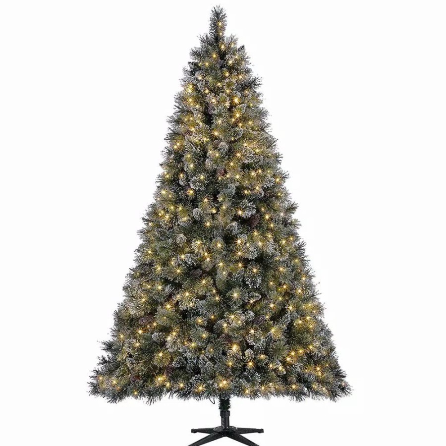 Christmas Trees * | Home Accents Holiday 7.5 Ft Sparkling Amelia Pine Led Pre-Lit Artificial Christmas Tree With Warm White Lights