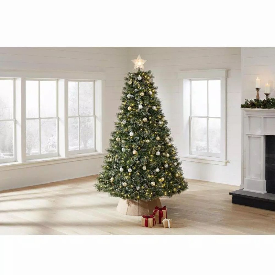 Christmas Trees * | Home Accents Holiday 7.5 Ft Sparkling Amelia Pine Led Pre-Lit Artificial Christmas Tree With Warm White Lights