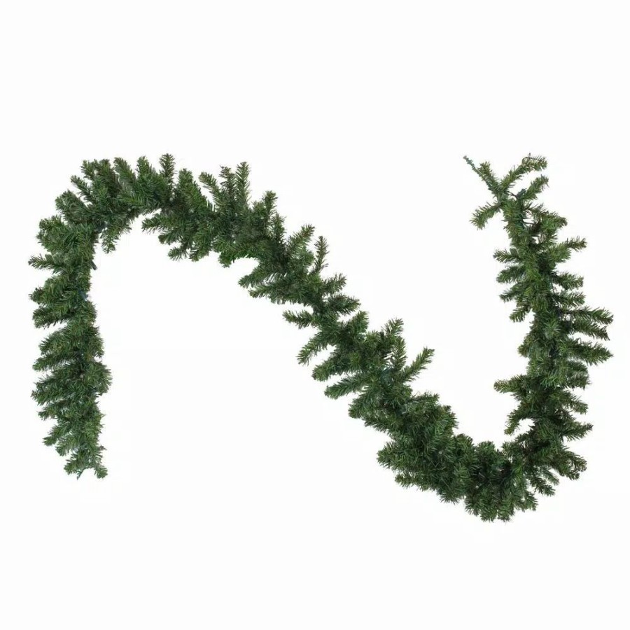 Christmas Greenery * | Northlight 108 In. B/O Pre-Lit Led Canadian Pine Artificial Christmas Garland With Timer