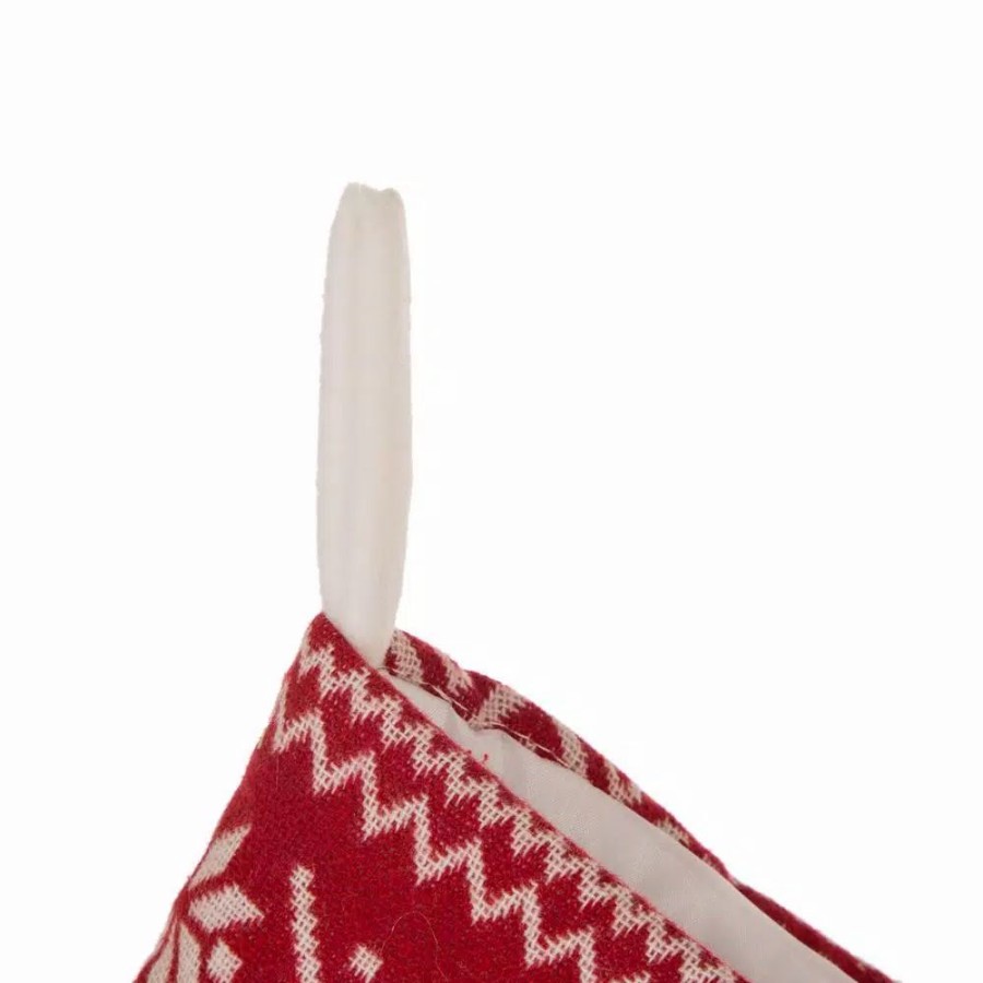 Indoor Christmas Decorations * | Glitzhome 21 In. L White Fleece Christmas Stocking Merry Christmas