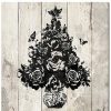 Mirrors & Wall Art * | Floral Christmas Tree Wrapped Canvas Wall Art By Olivia Rose Home